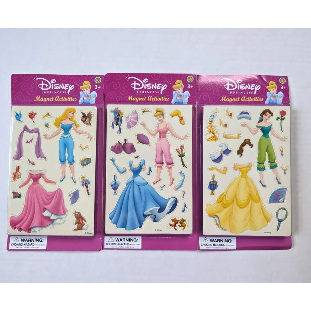 Disney Princess Magnet Activities Cinderella Belle Aurora Sandylion Dress Up